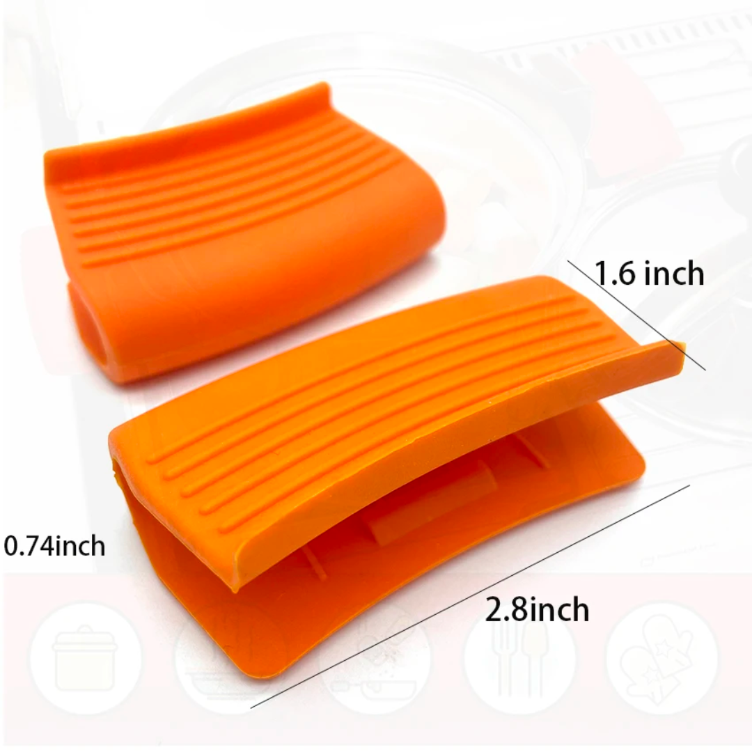 2 pieces of Silicone Heat-Resistant Clamps Safe, Secure, and Stylish: The Silicone Handle Solution