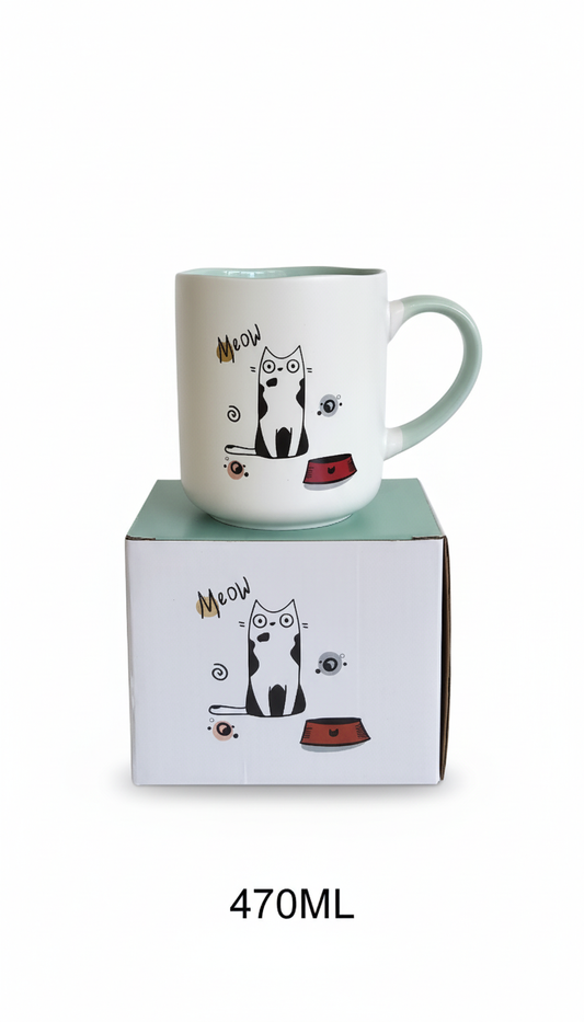 Whiskers & Warmth: The Purr-fect 470ML Cat Lover's Mug