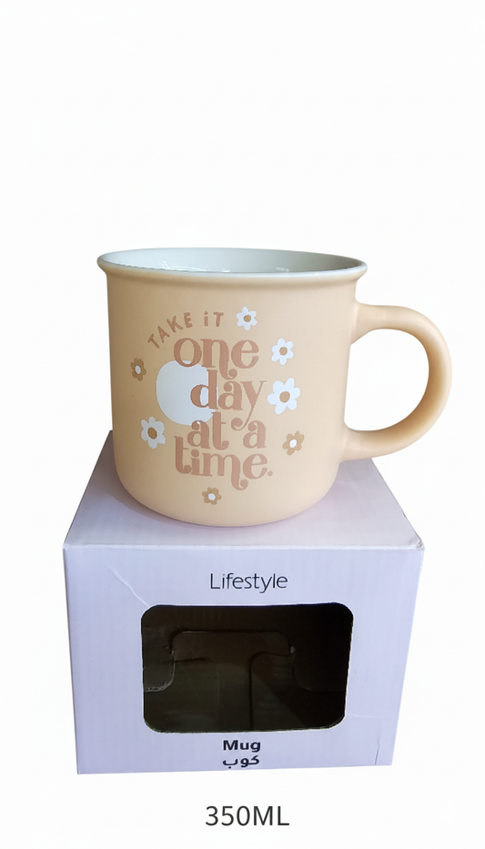 Take It One Day At A Time" Inspirational Mug 350ML