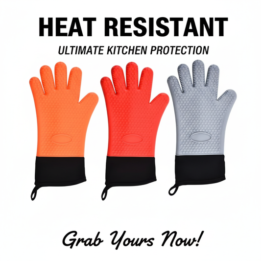 Heat-Resistant Silicone Cooking & BBQ Glove