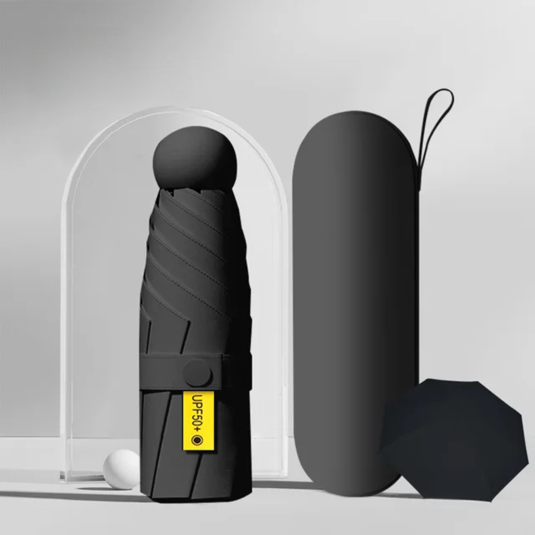 Ultra-Compact Mini Pocket Umbrella with UPF 50+ Sun Protection & water poof with unique Case