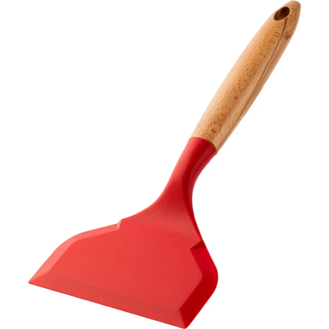 Premium Silicone Spatula – Heat-Resistant & Non-Stick Natural Wood in Multiple Colours