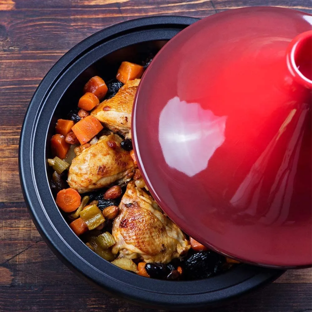 Cast Iron & Ceramic Tagine 30cm – Authentic Moroccan Cooking Pot Lebanon
