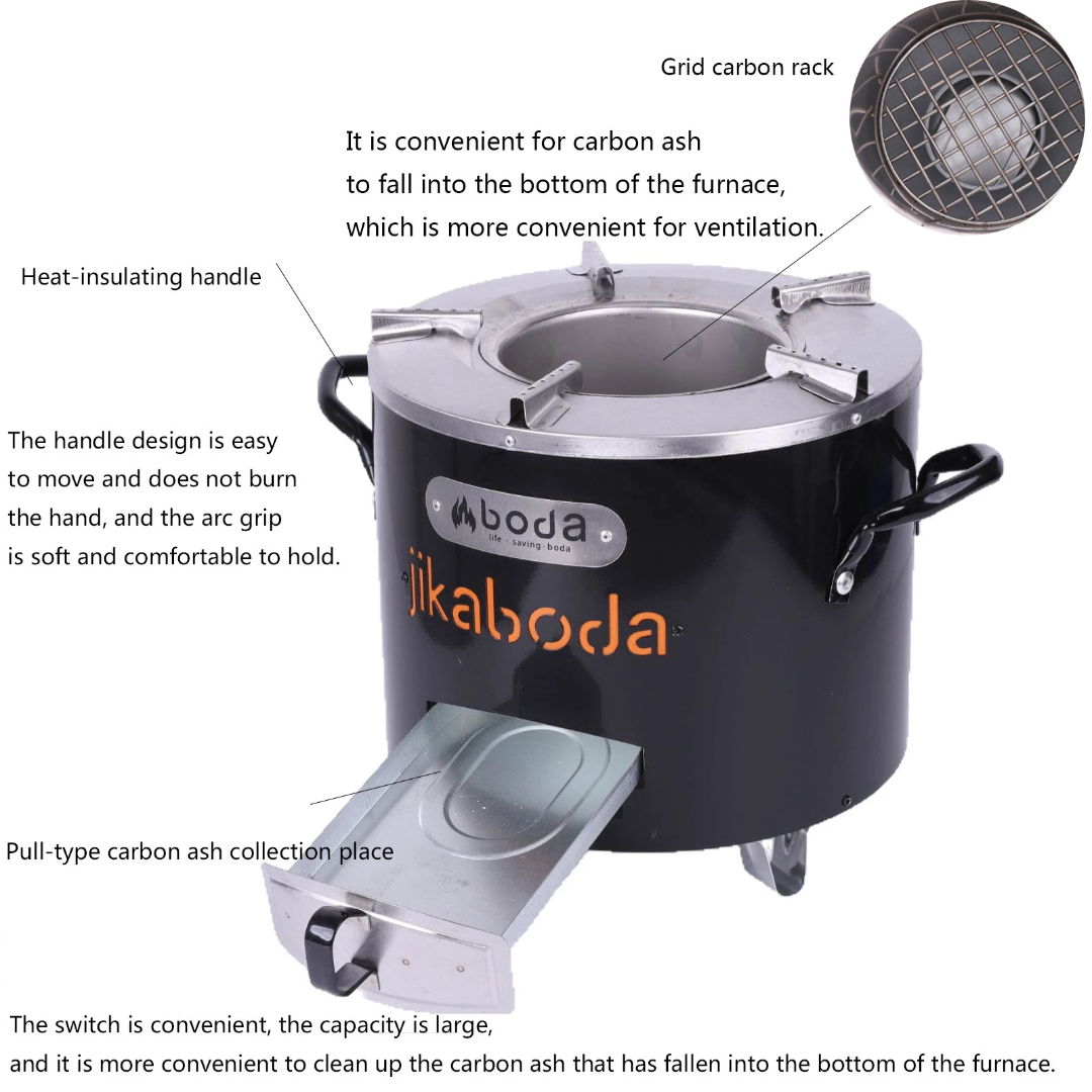 Eco-Friendly Charcoal & Wood Camping Stove – Stainless Steel Outdoor Cooker