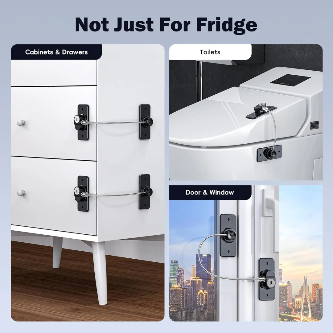 Cabinet Lock - Child Safety Fridge Lock – Keep Little Hands Out