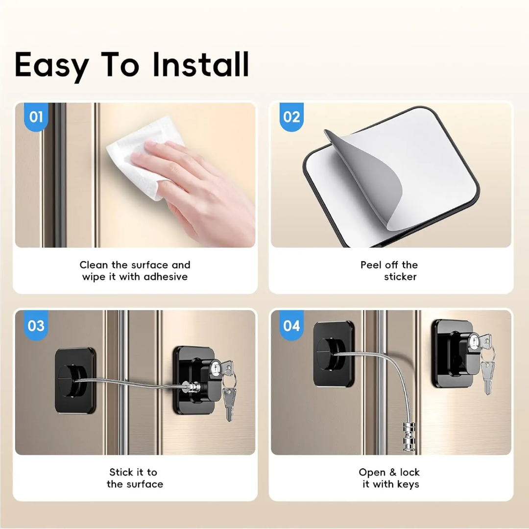 Cabinet Lock - Child Safety Fridge Lock – Keep Little Hands Out