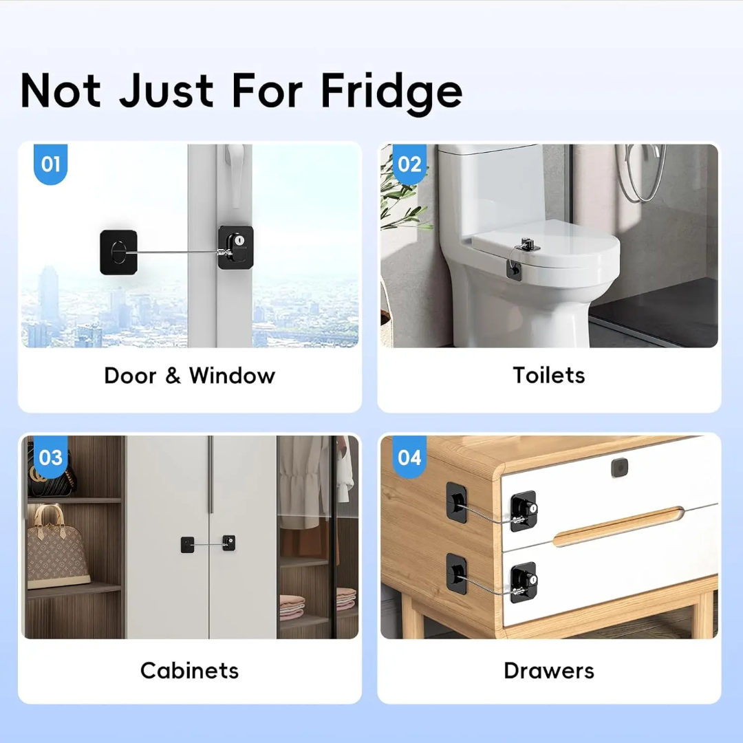 Cabinet Lock - Child Safety Fridge Lock – Keep Little Hands Out