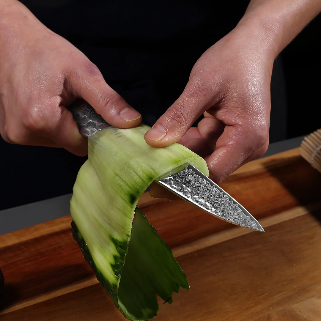 Premium " Damascus Steel Sashimi Knife – 67-Layer Hand-Forged Japanese Yanagiba with Rosewood Handle