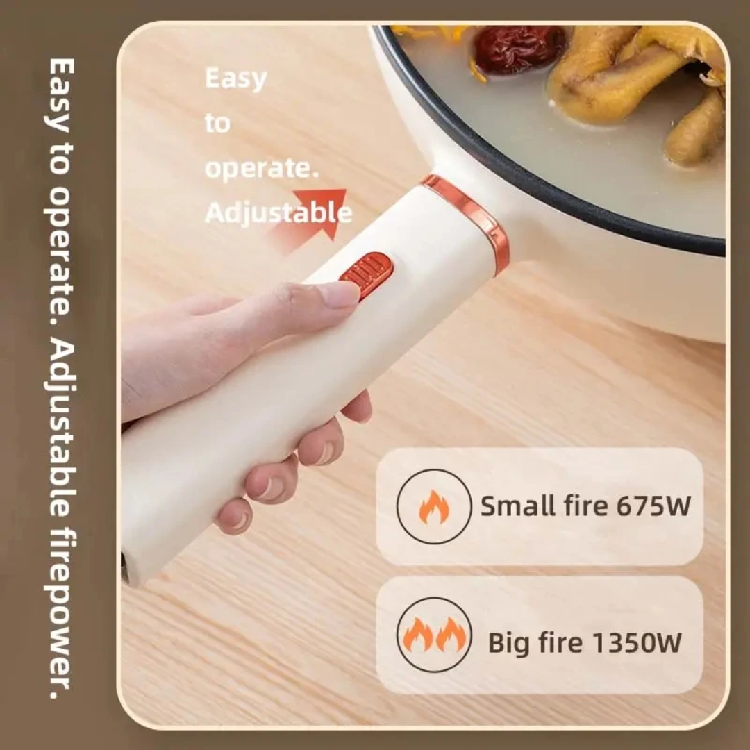 The Ultimate All-in-One Compact Cooker-Multi-Functional Mini Electric Hot Pot & Steamer