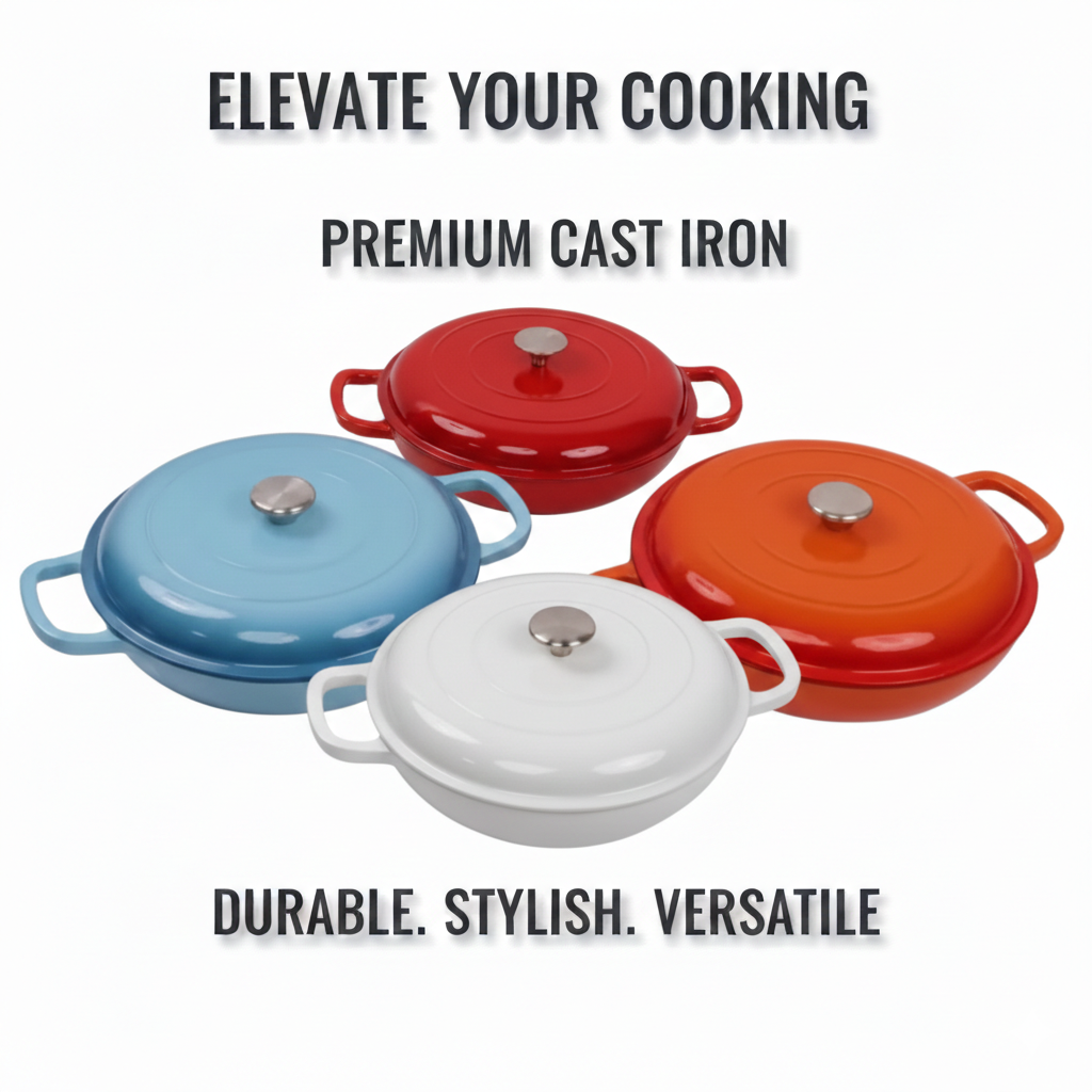 Enameled Cast Iron Dutch Oven Casserole with Lid