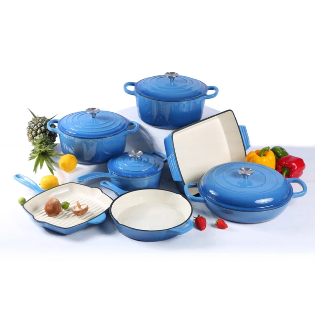 Enamel Cast Iron Premium 7-Piece Cookware Set –Complete Kitchen Collection Lebanon
