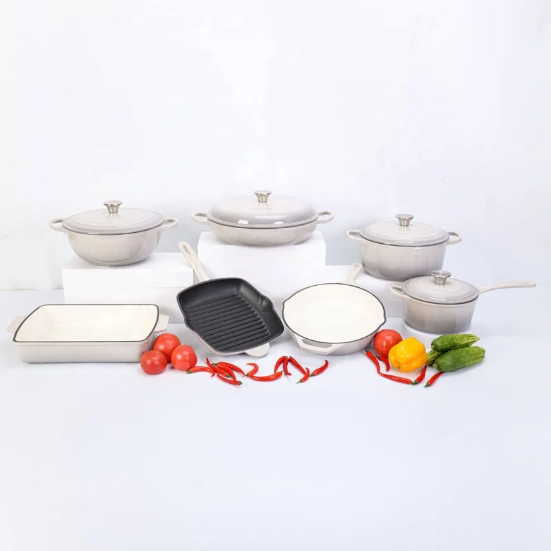 Enamel Cast Iron Premium 7-Piece Cookware Set –Complete Kitchen Collection Lebanon
