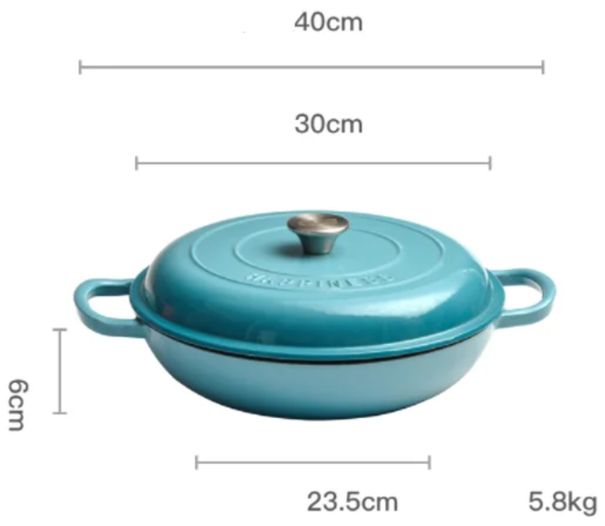Enameled Cast Iron Dutch Oven Casserole with Lid