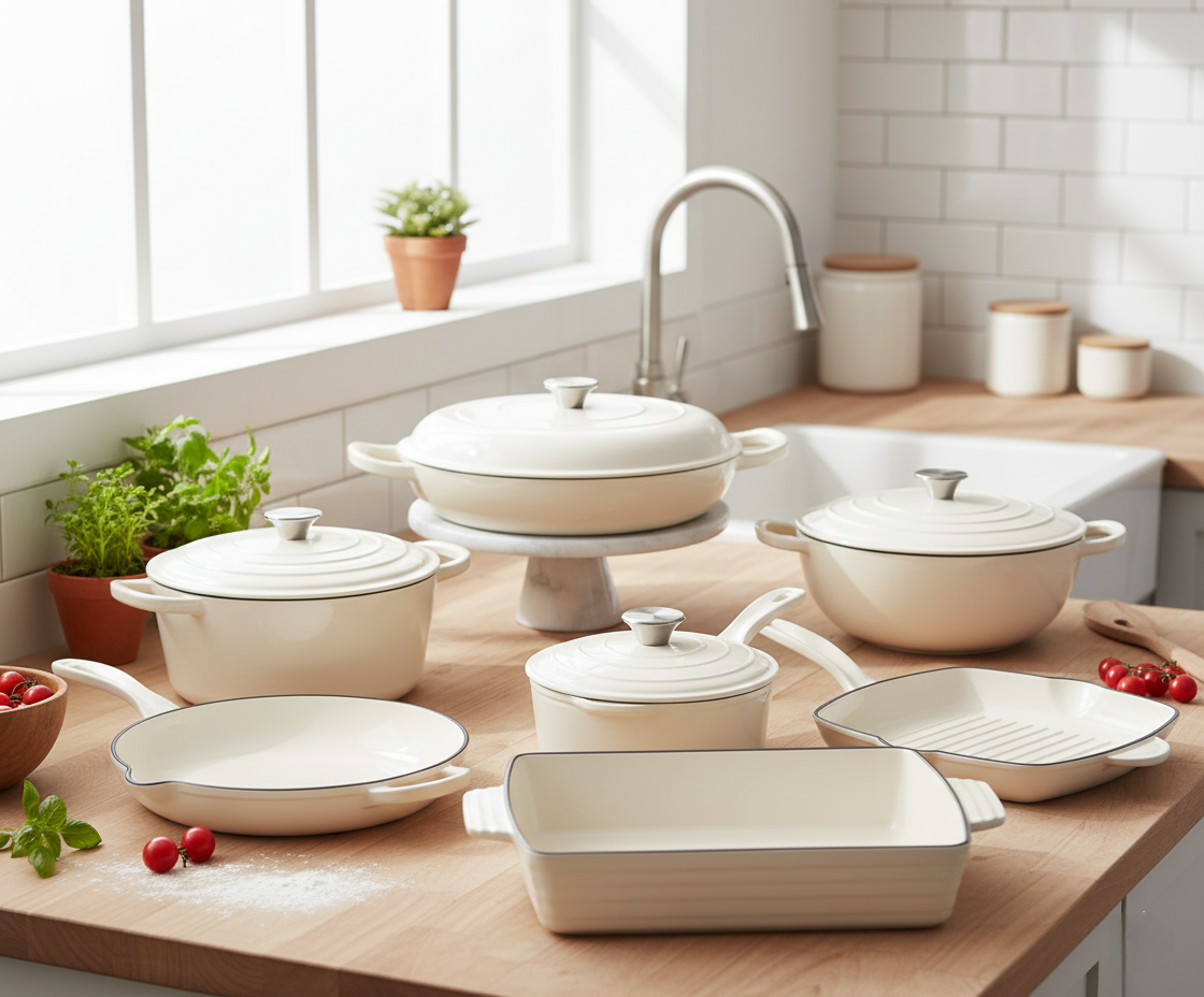 Enamel Cast Iron Premium 7-Piece Cookware Set –Complete Kitchen Collection Lebanon