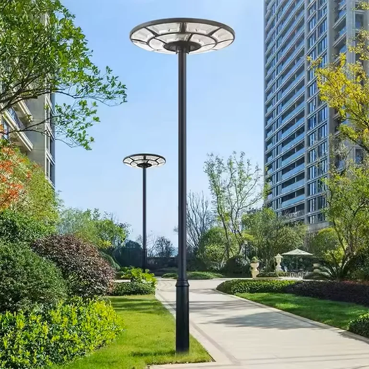 🌞 Solar UFO LED Street & Garden Light – Motion Sensor + Remote Control + 3M or 4M Pole