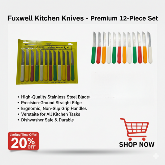 Kinfe set Fuxwell Premium 12-Pieces  Set – Precision & Color for Every Kitchen