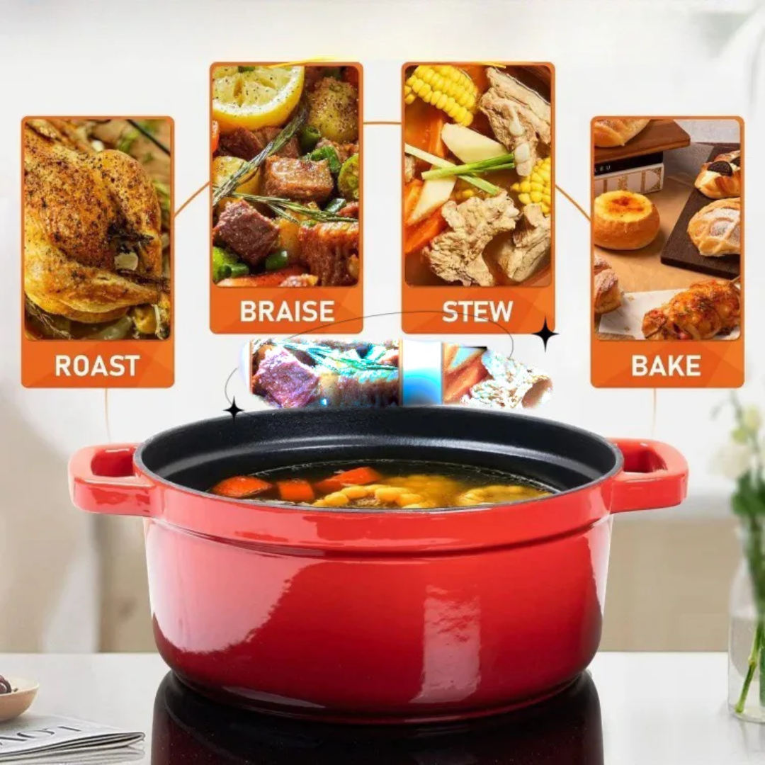 Enamel Cast Iron Pot – Cook with Love, Serve with Style , Welcome Home LB