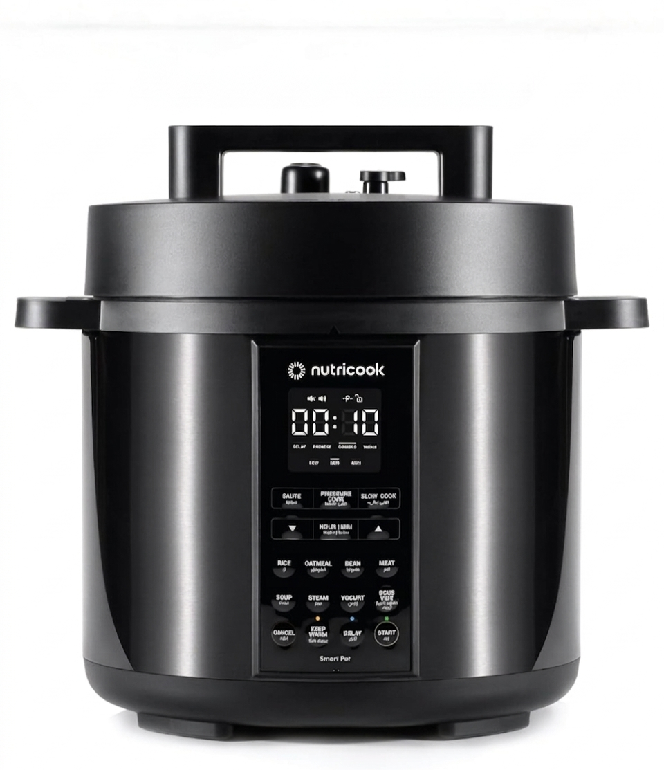Nutricook Smart Pot 2, 8 Liters, 9 In 1 Electric Pressure Cooker, Slow Cooker, Rice Cooker, Steamer, Sauté Pot, Yogurt Maker & More, 12 Smart Programs With New Smart Lid,