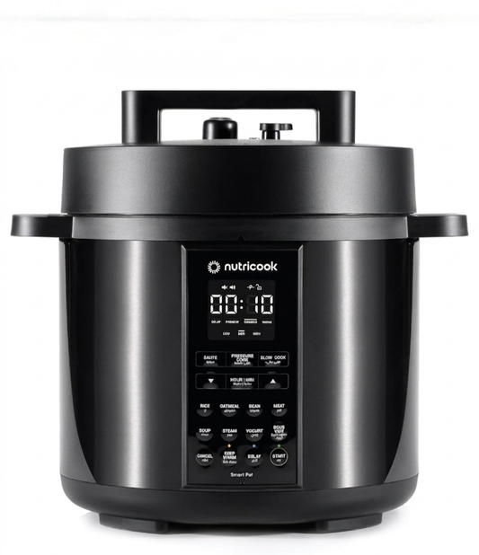 Nutricook Smart Pot 2, 8 Liters, 9 In 1 Electric Pressure Cooker, Slow Cooker, Rice Cooker, Steamer, Sauté Pot, Yogurt Maker & More, 12 Smart Programs With New Smart Lid,