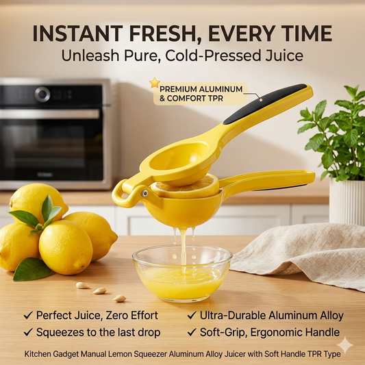 Lemon Squeezer Heavy Duty Aluminum Alloy Manual with Comfort Grip Handle