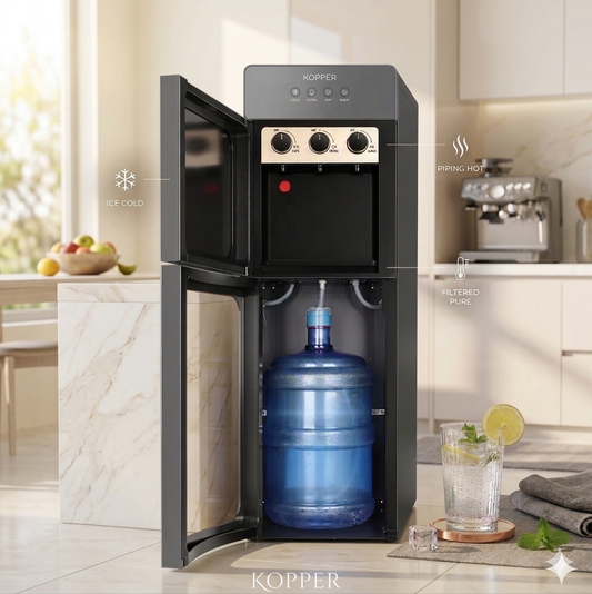 Kopper-Water Dispenser  Hot & Cold  High-Quality Cooling and Heating System (Black or Grey)