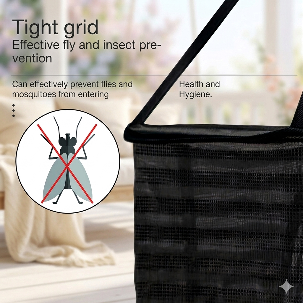 3 Layers Hanging Drying Net for Vegetables, Fruits, and Herbs – Foldable Food Dryer Cage