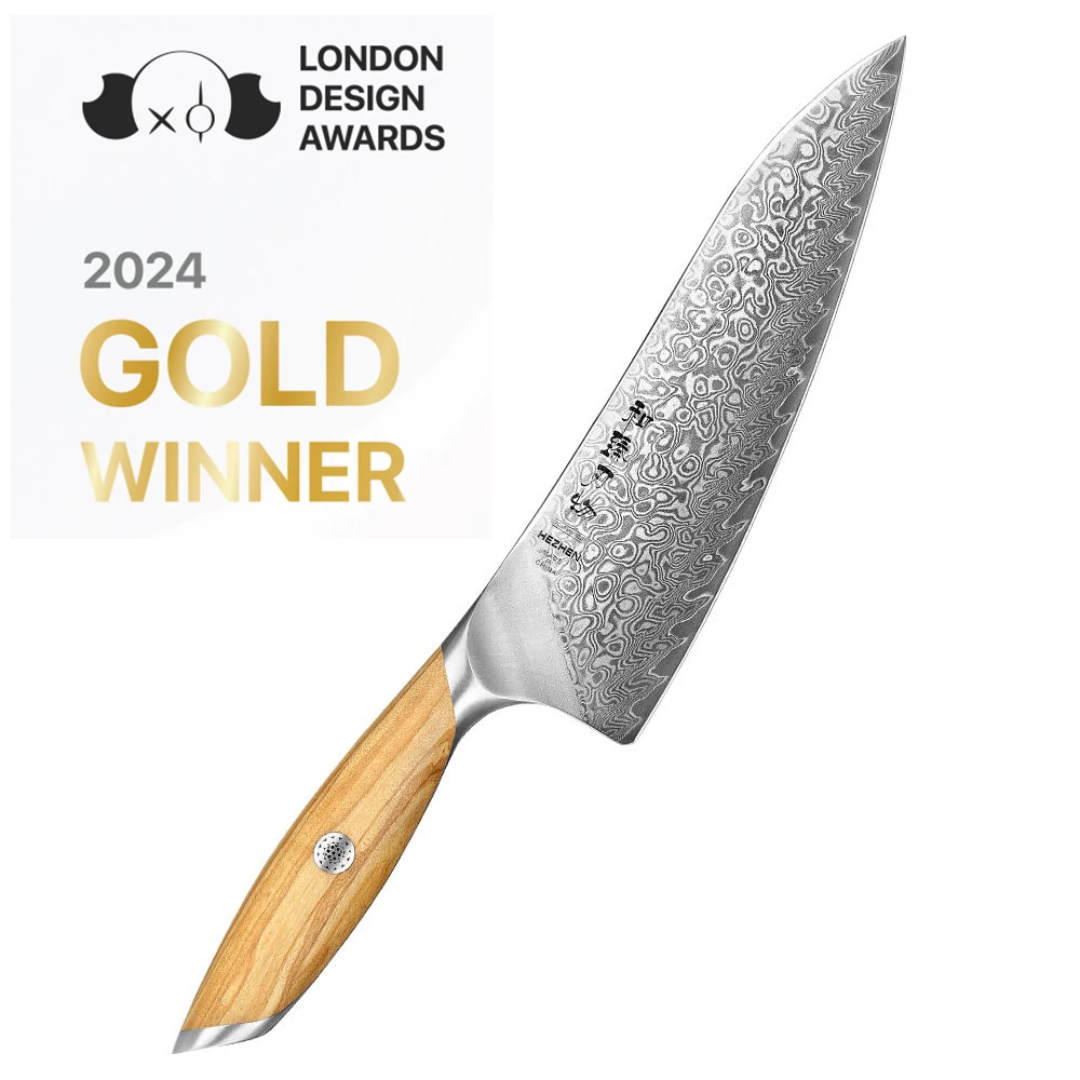 HEZHEN 8 Inch Professional Chef Knife - 73-Layer Damascus Powder Steel - Flagship Series