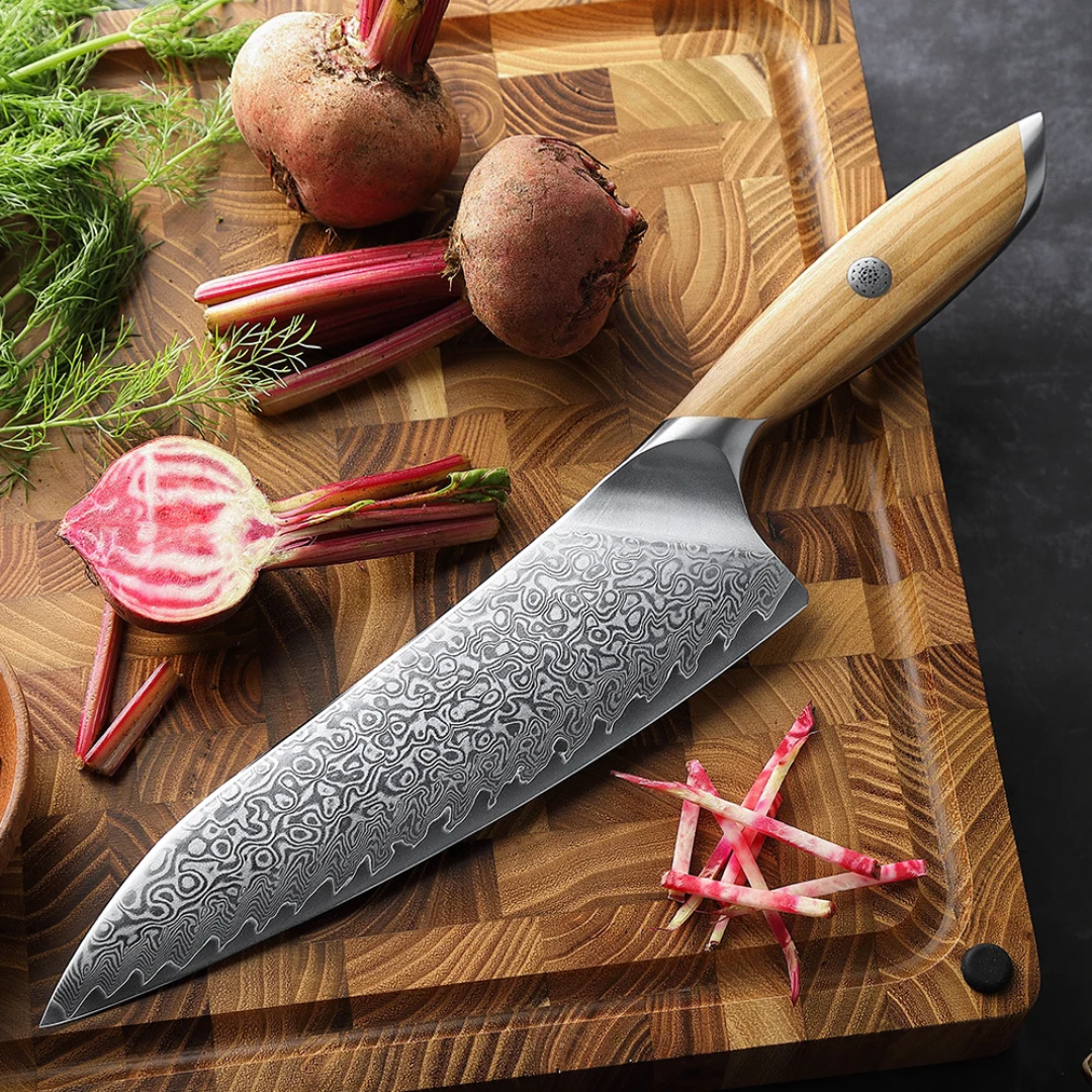 HEZHEN 8 Inch Professional Chef Knife - 73-Layer Damascus Powder Steel - Flagship Series
