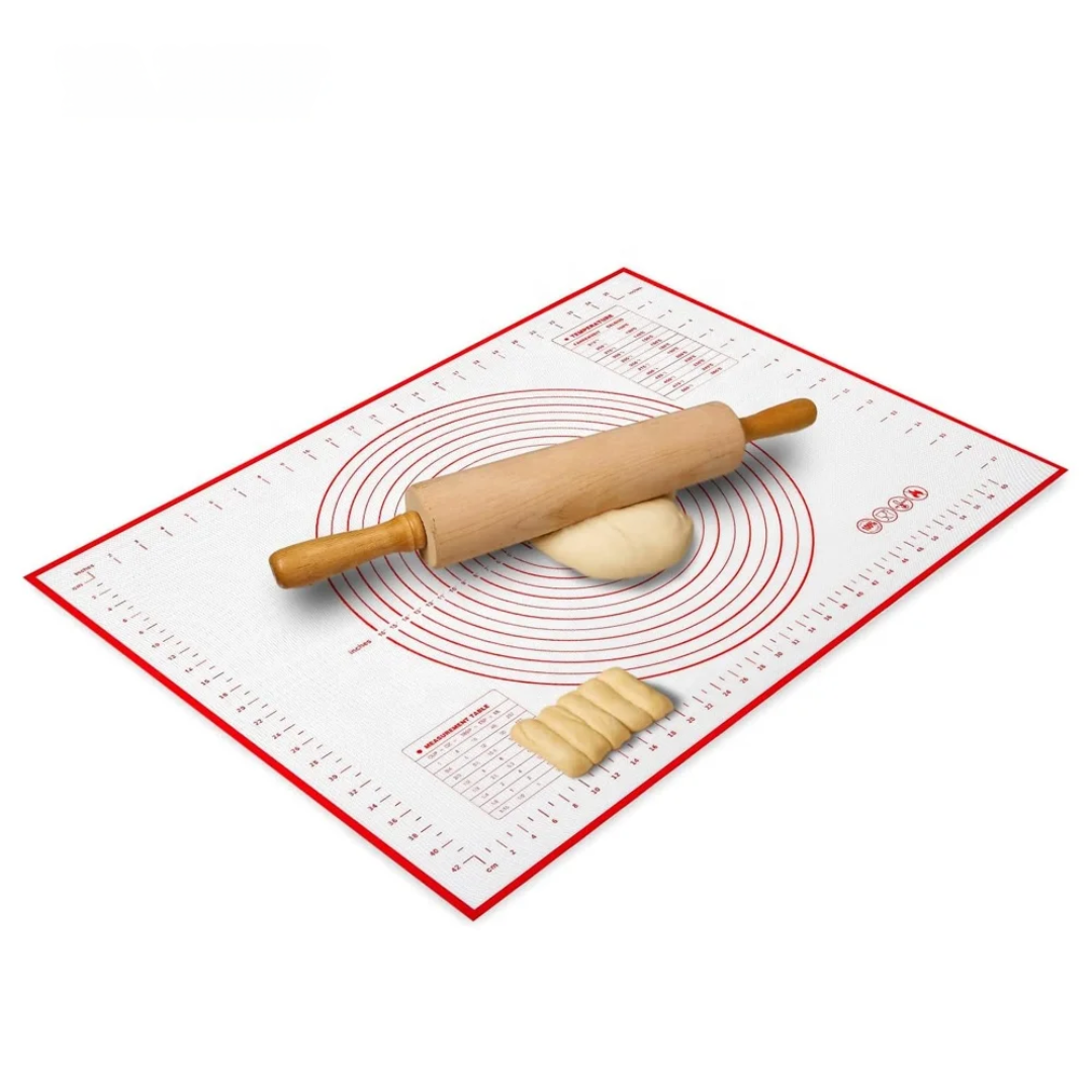 Extra Large Silicone Baking Mat (60x40cm) | Non-Stick Dough Rolling & Kneading Sheet with Glass Fiber