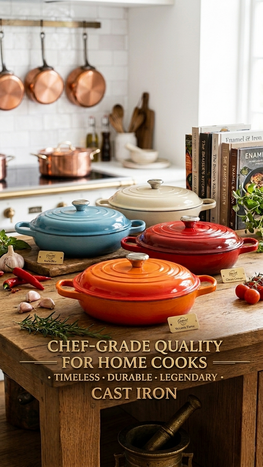 Enameled Cast Iron Dutch Oven Casserole with Lid