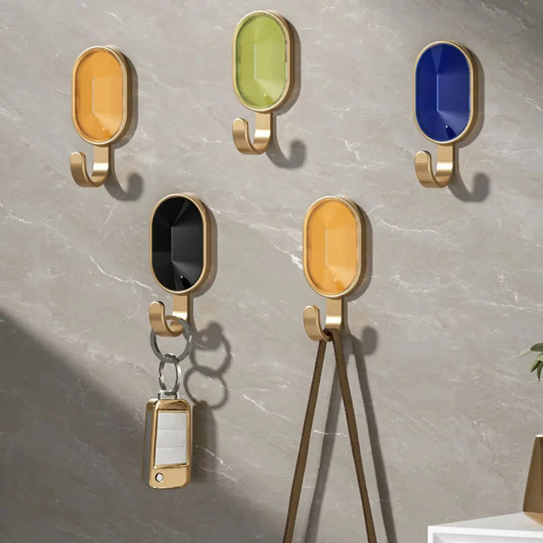 Luxury Geometric Self-Adhesive Wall Hooks | No-Drill Home  Geometric Self-Adhesive Wall Hooks (Pack of 4)
