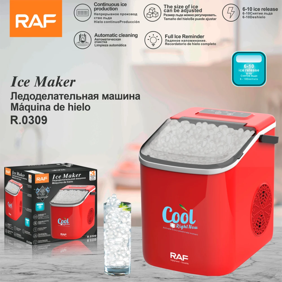Never Run Out of Ice Again With the RAF Ice Maker Machine