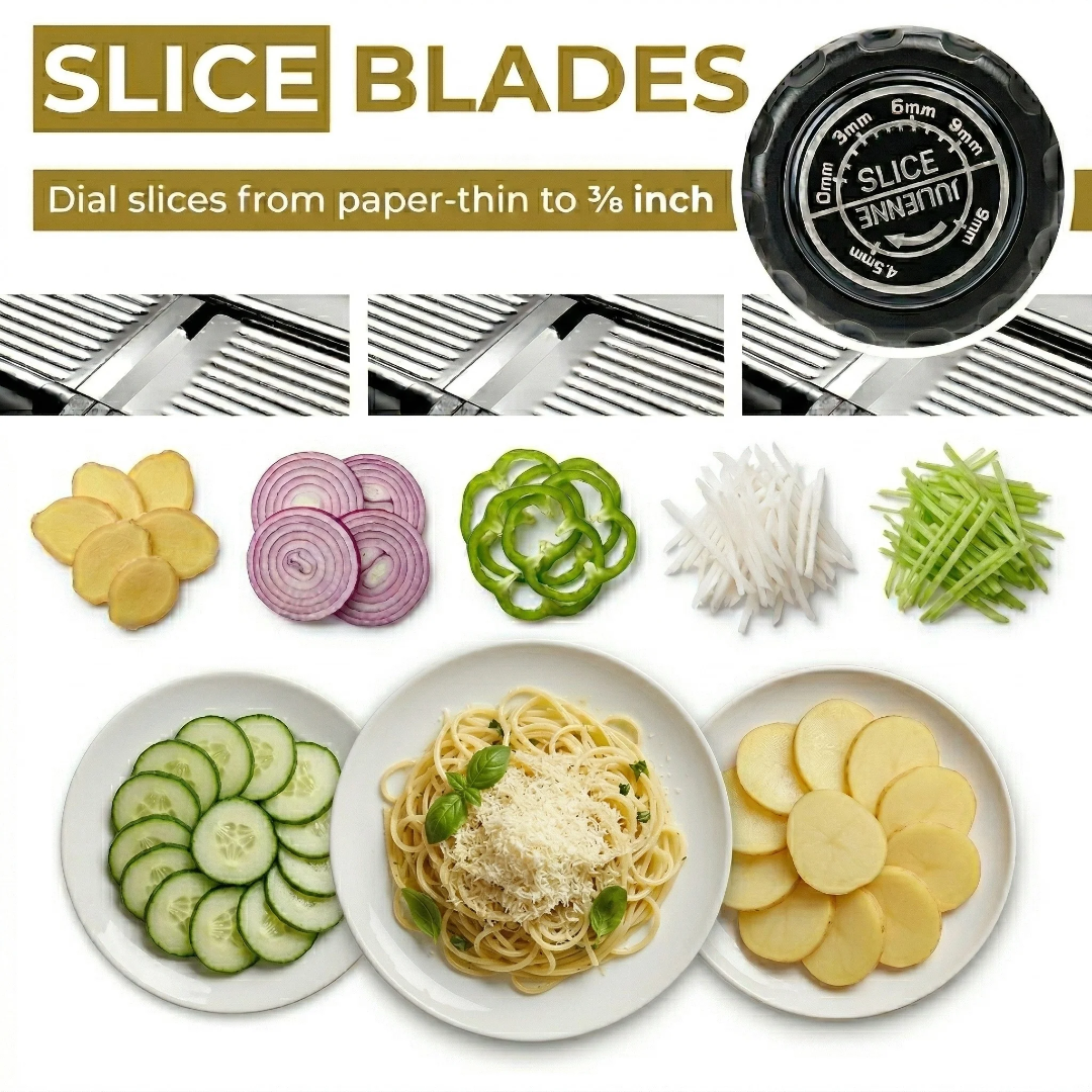 Multi-Functional Mandoline Vegetable Slicer & Chopper