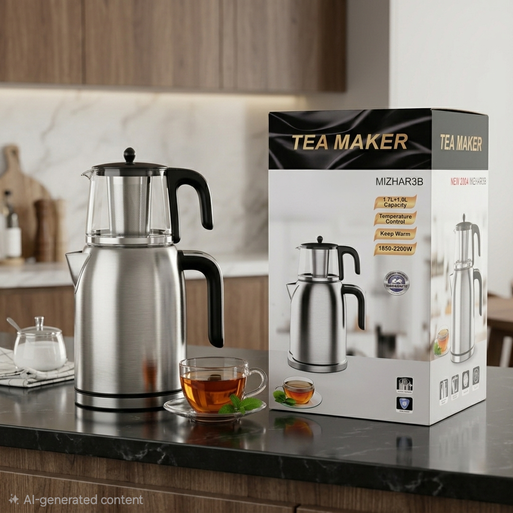Mizhar 3B Professional Electric Tea Maker & Kettle Stainless Steel