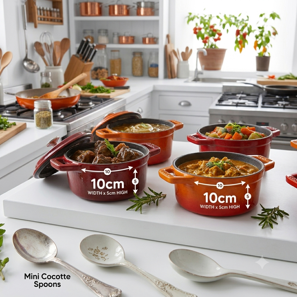 Mini Cocotte Dutch Ovens: Serve Style & Precision with Every Meal 10cm x 5cm