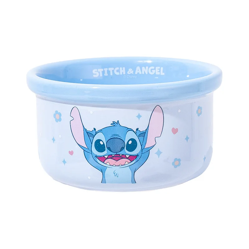 Disney Stitch Ceramic Bowl Set – Cute Cartoon Design, High-Temperature Ceramic Rice & Soup Bowls