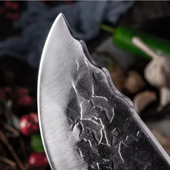 Hand-Forged Stainless Steel Butcher Cleaver & Chef Knife | Ergonomic Wood Handle