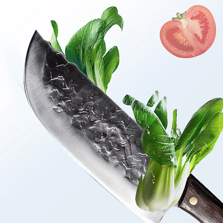 Hand-Forged Stainless Steel Butcher Cleaver & Chef Knife | Ergonomic Wood Handle