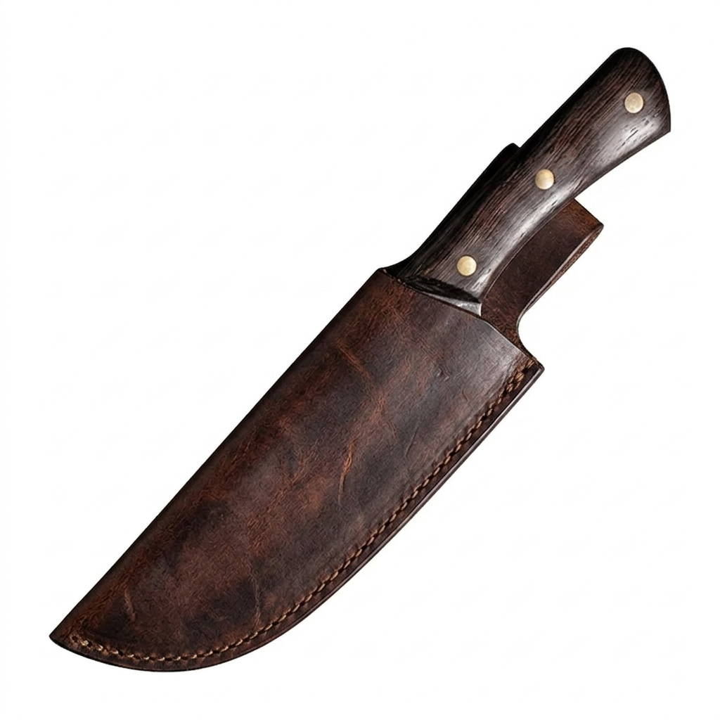 Hand-Forged Stainless Steel Butcher Cleaver & Chef Knife | Ergonomic Wood Handle