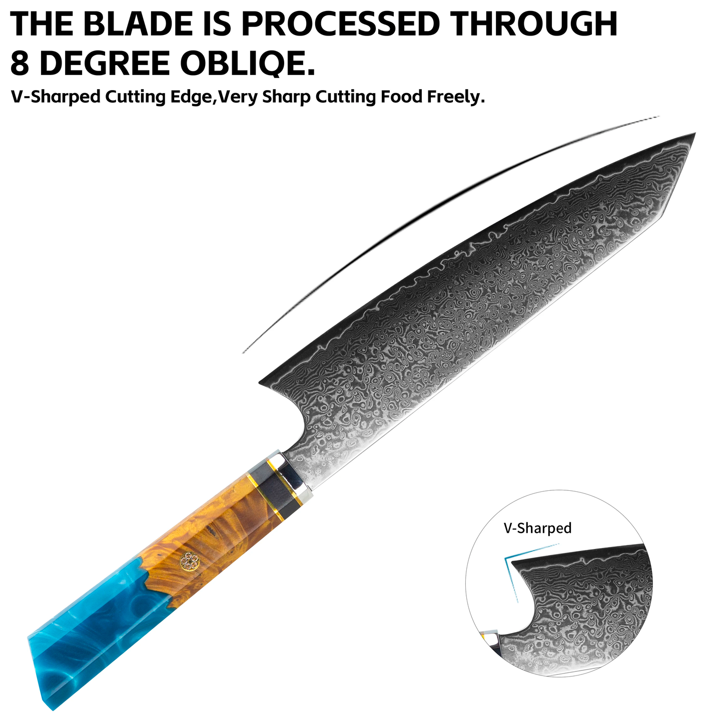 Premium Damascus Steel Kiritsuke Knife Grandsharp  67-Layer Japanese Chef Knife