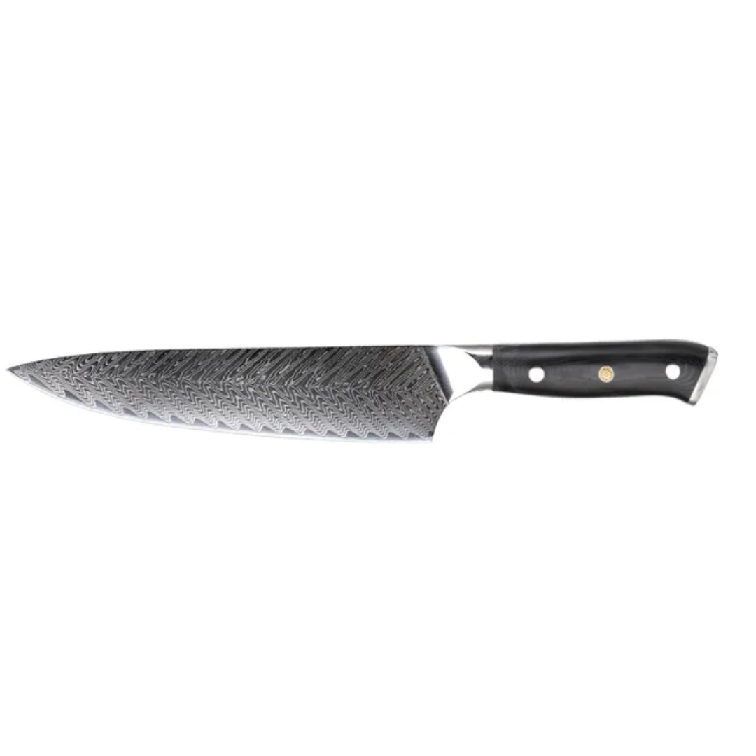8-Inch Damascus Chef Knife - Handmade 67-Layer Steel Straight Edge Knife, Eco-Friendly Ergonomic Handle