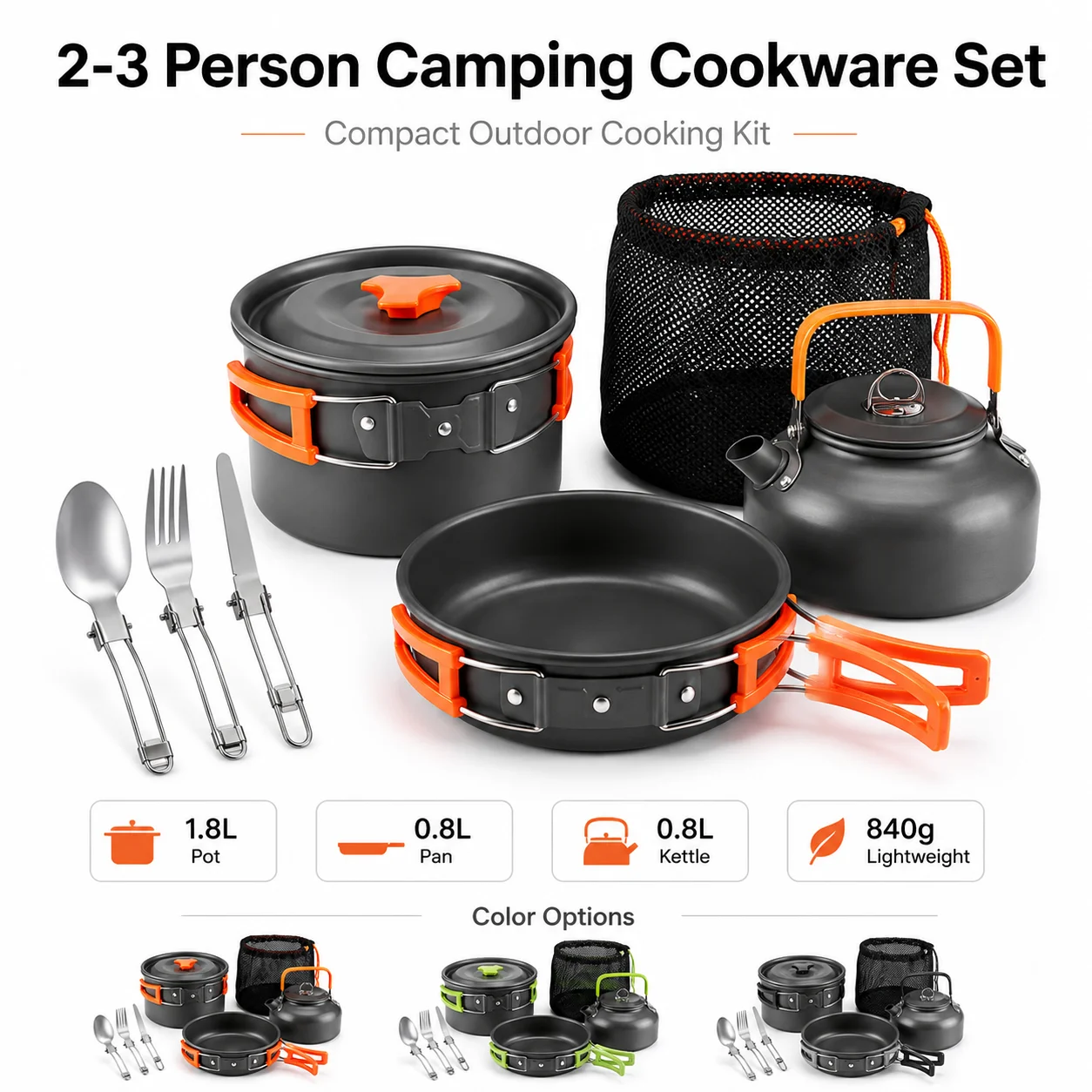 All-in-One Camping Cookware Set | Lightweight Outdoor Mess Kit