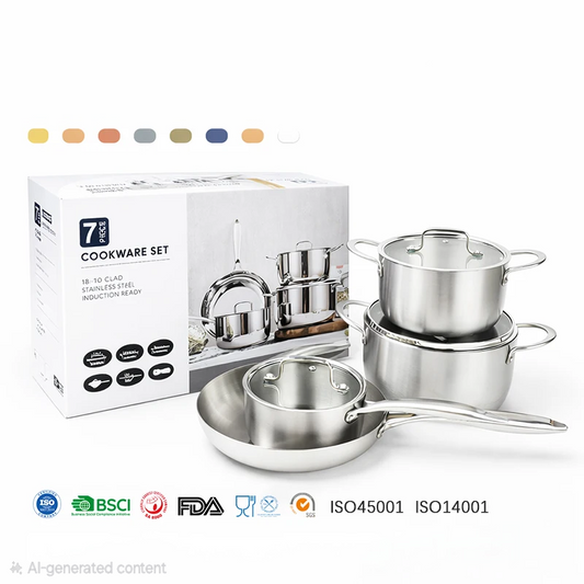 3-Ply Stainless Steel Cooking Set – Multi-Piece Professional Cookware Lebanon [ Last set ]