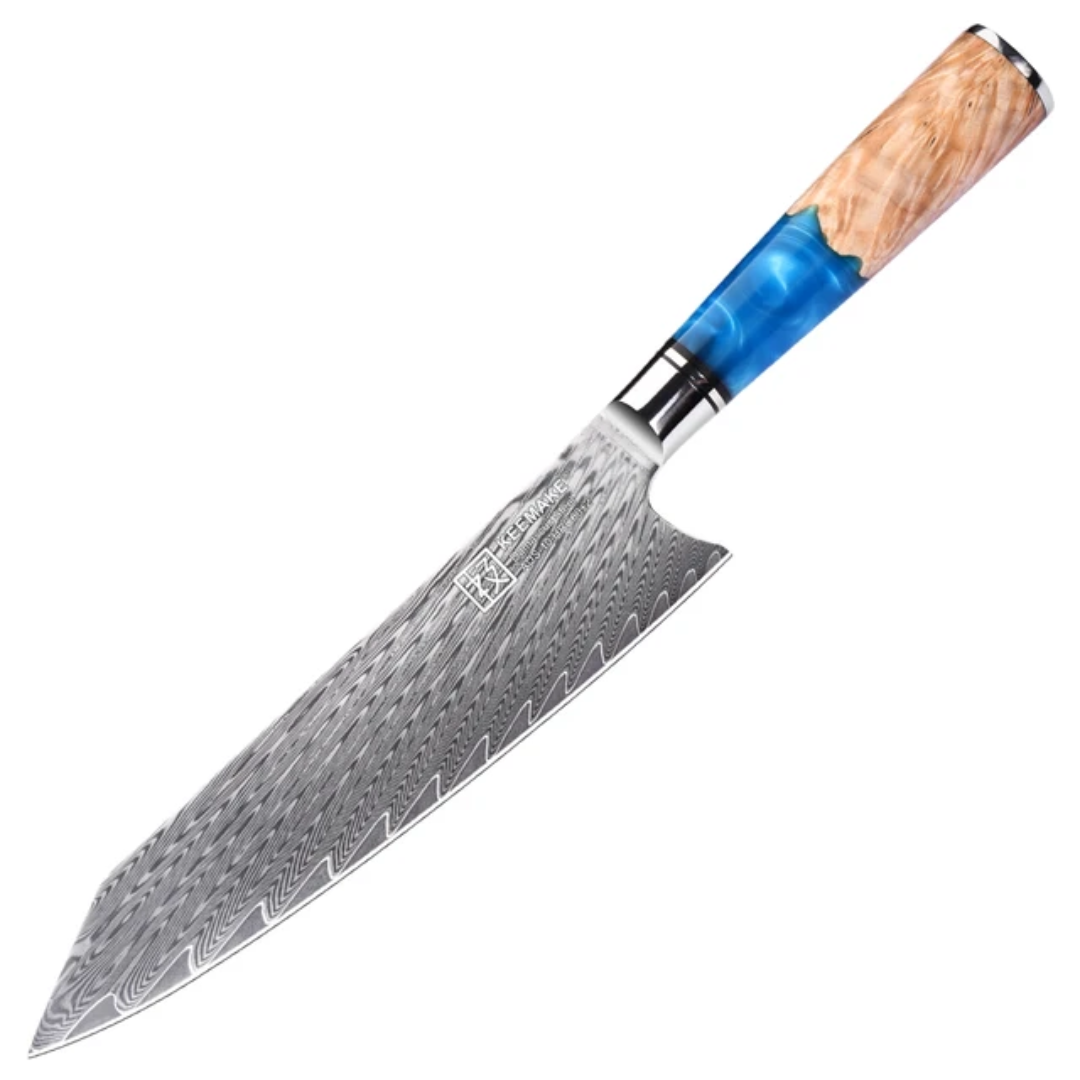 Paudin Atlantis 8-Inch Damascus Chef Knife 67-Layer VG10 Japanese Steel 62 HRC – Premium-quality