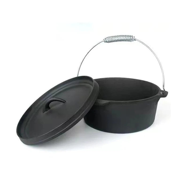 High-Quality Cast Iron Dutch Oven with Lid – 12L Capacity
Perfect for Deep Frying, Searing, Baking & Outdoor Cooking