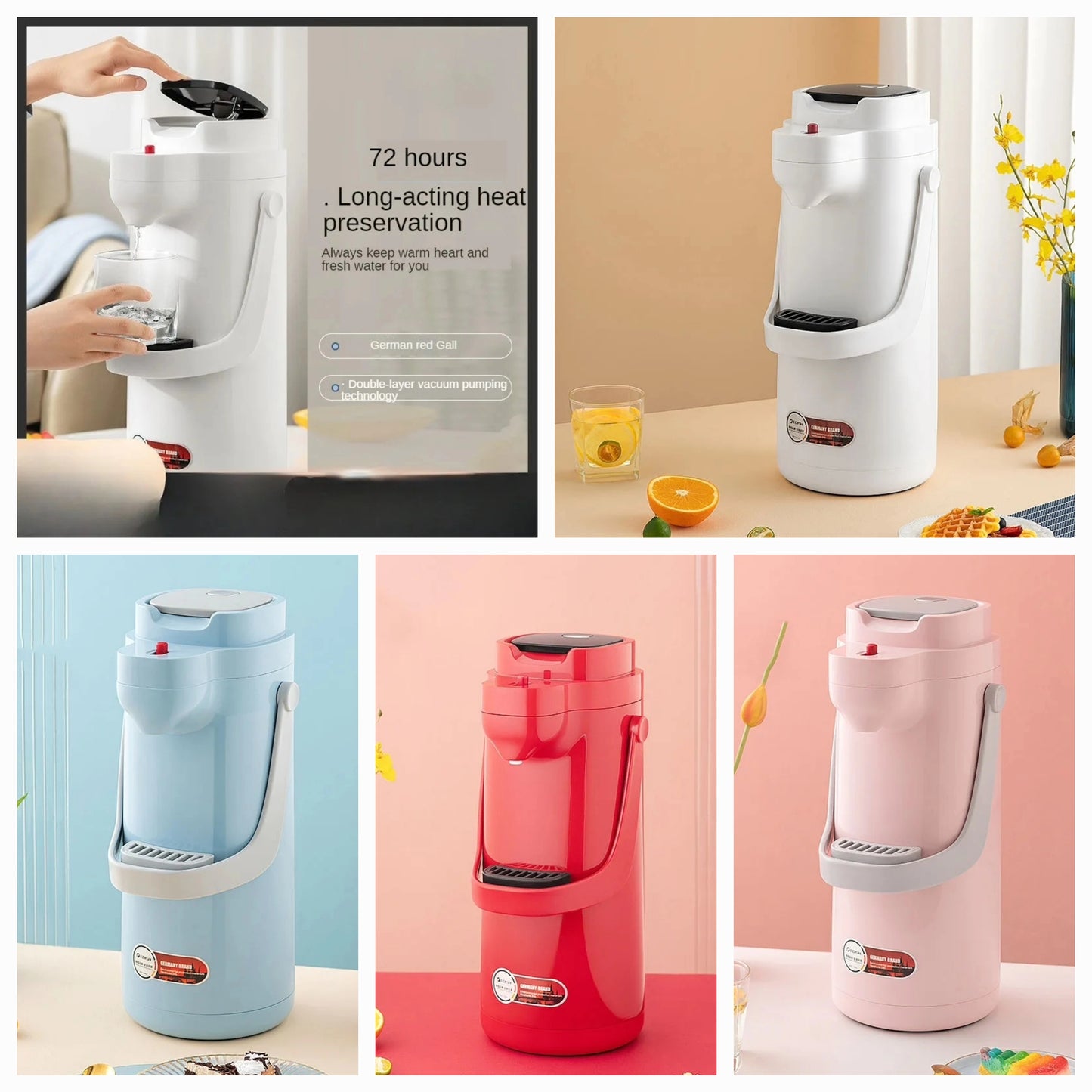 Premium Air Pressure Pot 2.5L is a versatile and eco-friendly thermal dispenser designed to keep beverages hot or cold .features and durable construction make it ideal for home, office, or outdoor use
