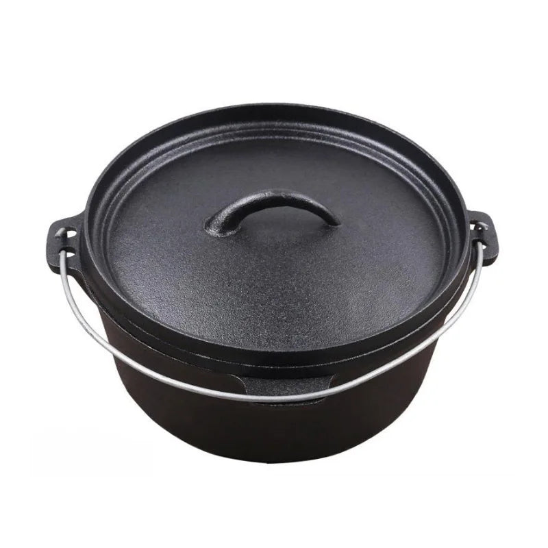 High-Quality Cast Iron Dutch Oven with Lid – 12L Capacity
Perfect for Deep Frying, Searing, Baking & Outdoor Cooking