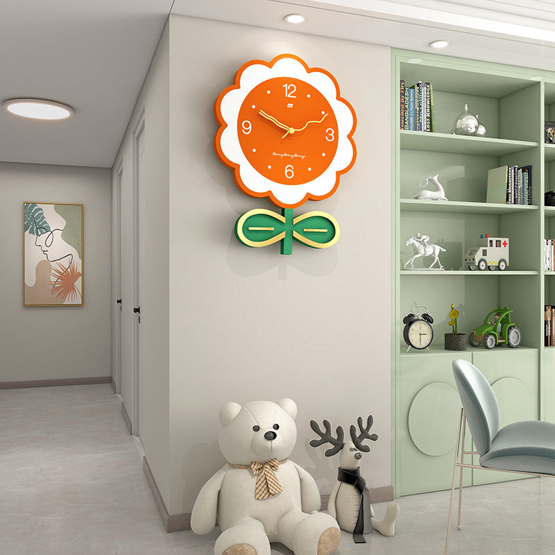 Flower clock 🌼 Brighten Your Walls with the Sunny Flower Wall Clock! 🌻