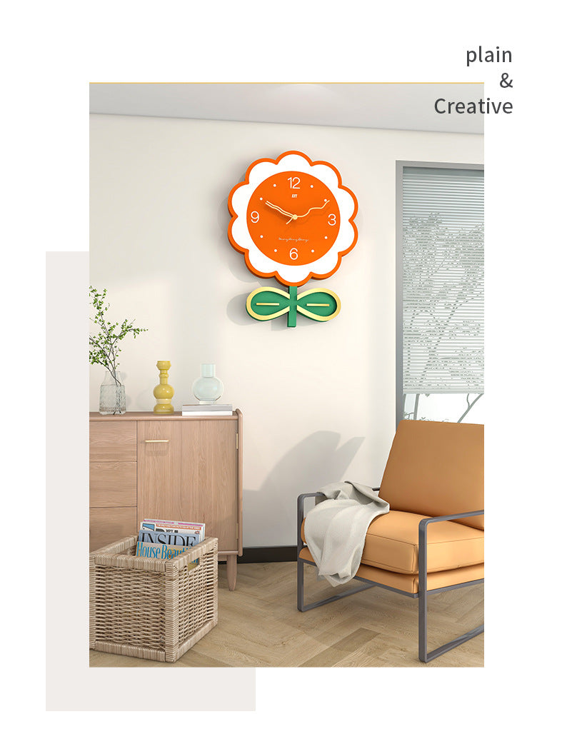 Flower clock 🌼 Brighten Your Walls with the Sunny Flower Wall Clock! 🌻