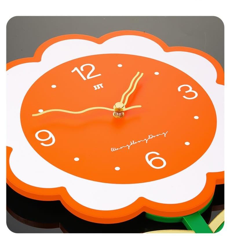 Flower clock 🌼 Brighten Your Walls with the Sunny Flower Wall Clock! 🌻